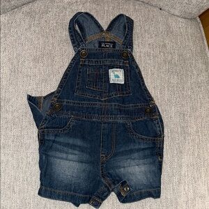 The Children's Place Dark Blue Denim Overalls